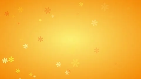 Animated yellow flowers floating on orange background video Stock-Footage 345014140