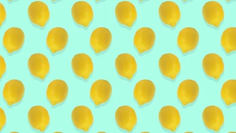 Animated yellow lemons. Stockbeeldmateriaal 126590523