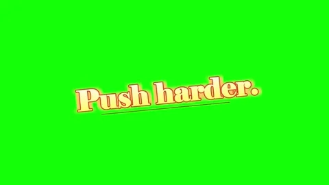 Animated yellow push button text with underline effect isolated on a green Stockbeeldmateriaal 346209895
