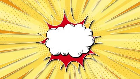 Animated Yellow Ray Comic Background for Dynamic Speech Bubble Stock Footage 241880069