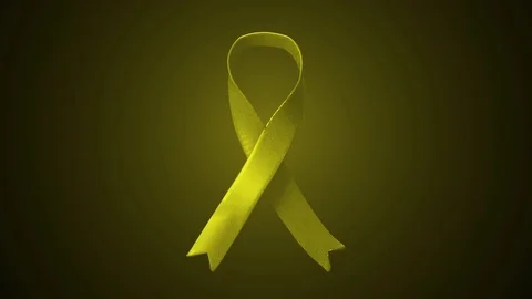 Animated Yellow Ribbon from Below Stock Footage 82279539