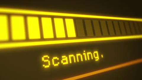 Animated Yellow Scanning Progress Bar Stock Footage 241478129