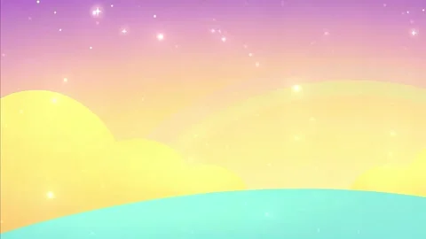 Animated Yellow Sky Background with Soft Light Clouds Video stock 303951426
