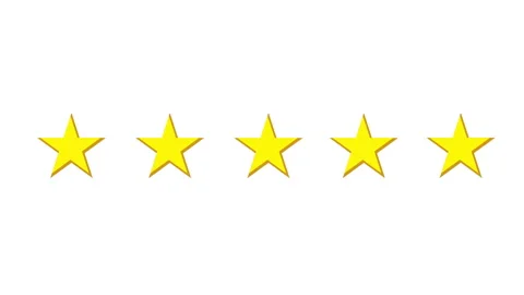 Animated yellow stars increasing to a five star rating 動画素材 341337520