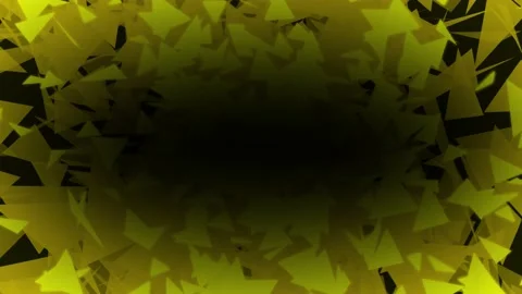 Animated yellow triangular Particle designed background Stock Footage 199368595