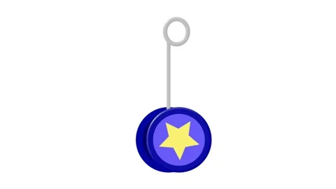 Animated Yo-Yo Toy On String Stock Footage 335854254
