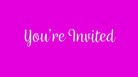 Animated You’re Invited Script Text Written on a Pink Background Stock Footage 296683926