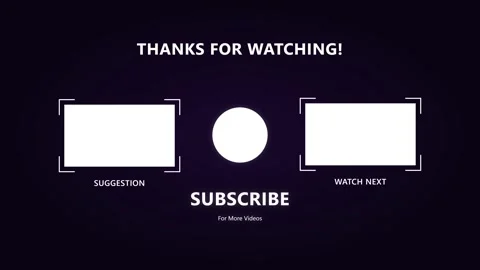 Animated YouTube outro end screen with subscribe button Stock Footage 345285595