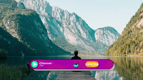 Animated YouTube Subscribe Bell Button Lower Third After Effects素材