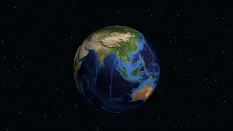Animated Zoom into Red Deer Alberta Canada on Planet Earth Stock Footage 341854674