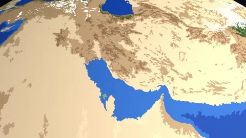 Animated Zoom from Space to Riyadh Saudi Arabia and Middle East Map Video stock 331556846