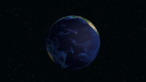 Animated Zoom from Space to Tehran Iran on Rotating Earth Globe Stock Footage 331977073