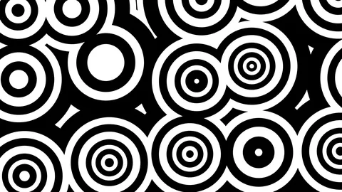 Animating the background of black and white circles Stock Footage 125236613