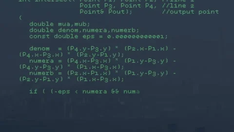 Animating computer code with green text on dark background Stock Footage 305074308