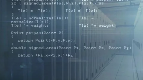 Animating computer code over modern building exterior Stock Footage 329569164