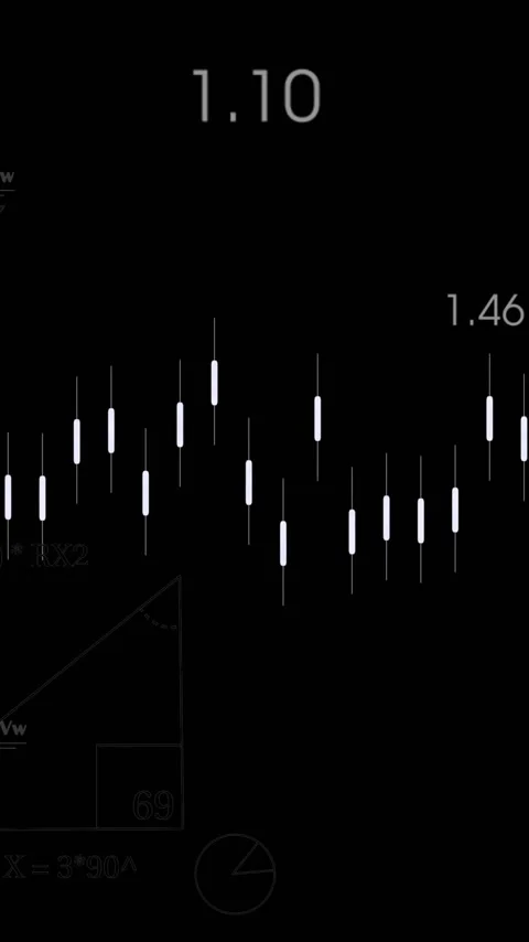 Animating mathematical equations and data visualization on black background Stock Footage 320165338