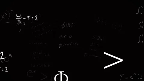 Animating mathematical equations and symbols on black background Stock-Footage 304101968