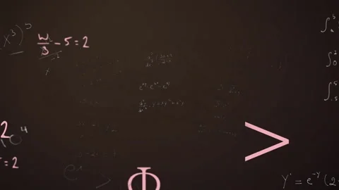 Animating mathematical equations and symbols over dark background Stock-Footage 304311324