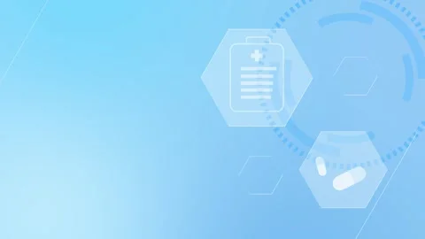 Animating Medical Data Flow on Abstract Healthcare Background Stock Footage 320591017