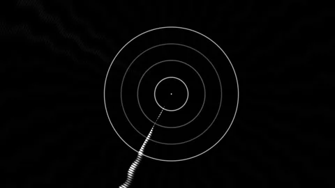Animating sound waves taking form in concentric circles Stock Footage 339344562
