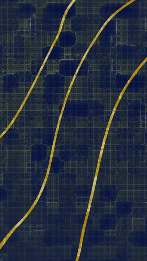 Animating topographic lines over grid pattern background Stock Footage 344803516