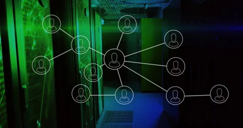 Animating user connections network over ... | Stock Video | Pond5