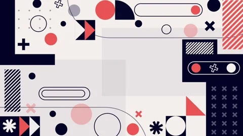 Animatio of abstract geometric shapes background Video stock 264991124
