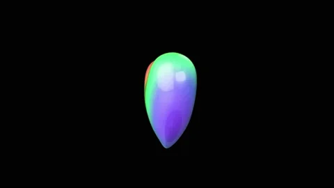 Animatio heart shape floating isolate on black background. Stock Footage 228635703