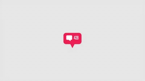 Animation 1000 Red Icon message Social media. Stock Footage 141472577