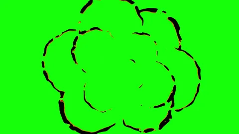 Animation 2d smoke explosion effect burst graphic comic cartoon dynamic energy Stock Footage 328034141