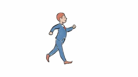 Animation of 2d walking man Stock Footage 253721152