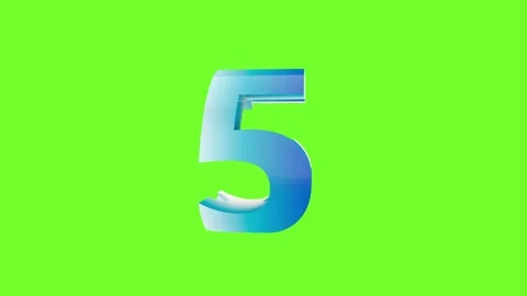 Animation 3D  5G on a green screen . Stock Footage 232043856