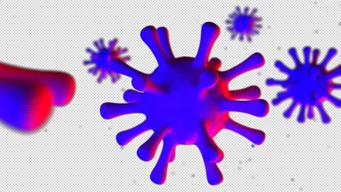 Animation 3D Camera movement Realistic Coronavirus COVID-19, Virus, Video stock 159575809