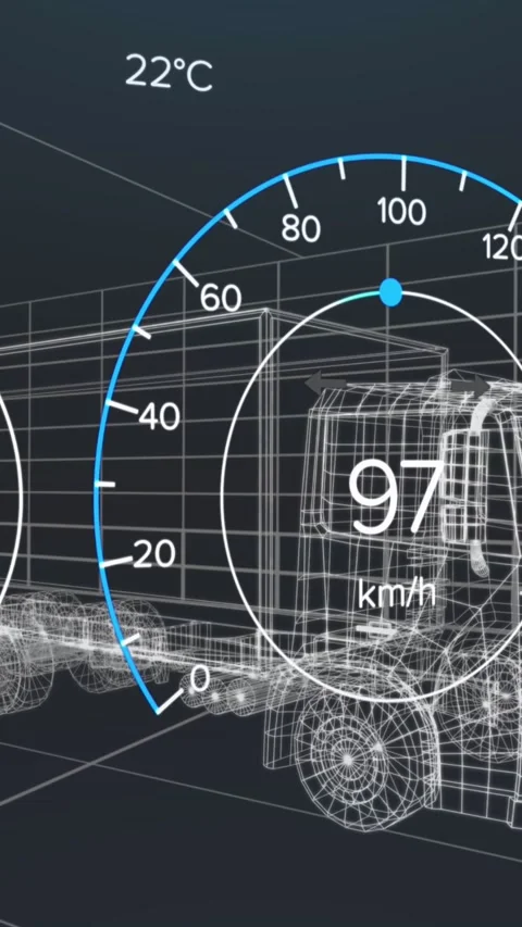 Animation of 3d car model and grid over dark background Stock Footage 322084088