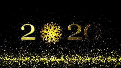 Animation 3d,  Christmas background 2020 and snowflakes. New Year Video stock 116243234