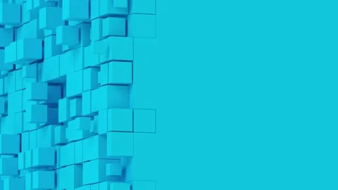 Animation 3D Cubes. Used for transitions between different images or videos. Stock Footage 154808197