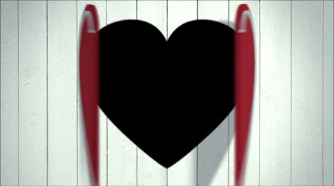 Animation 3d - Declaration of love 库存影片 24632512