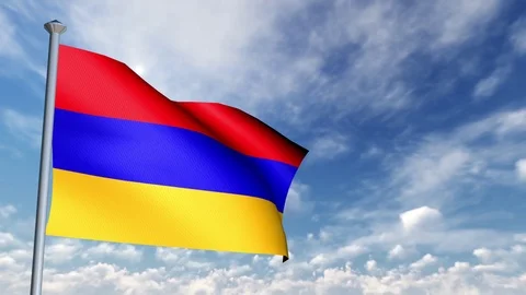 Animation of 3D Flag Stock Footage 89998785