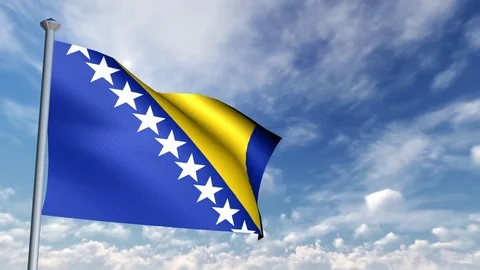 Animation of 3D Flag Stock Footage 89998955