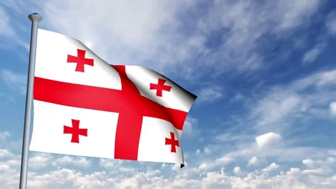 Animation of 3D Flag Stock Footage 89999011