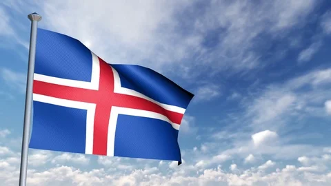 Animation of 3D Flag Stock Footage 89999058