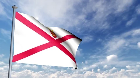 Animation of 3D Flag Stock Footage 89999107