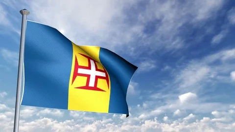 Animation of 3D Flag Stock Footage 89999182