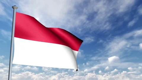 Animation of 3D Flag Stock Footage 89999199