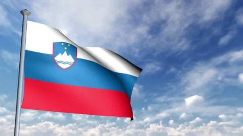 Animation of 3D Flag Stock Footage 90017308