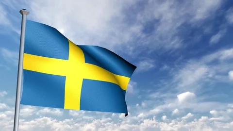 Animation of 3D Flag 스톡 동영상 90017321