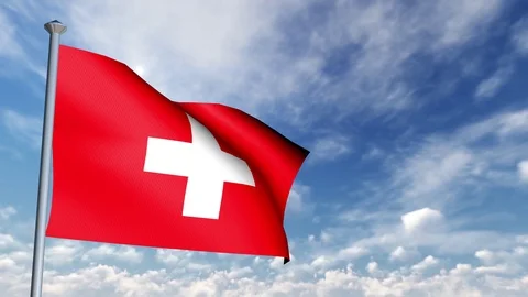 Animation of 3D Flag 스톡 동영상 90017331