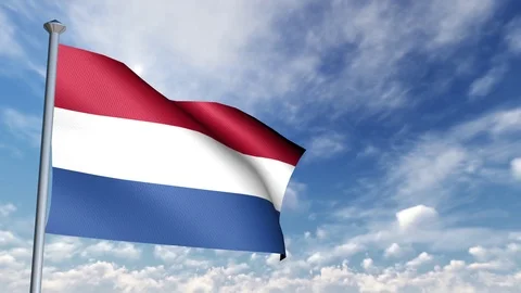 Animation of 3D Flag Stock Footage 90017337