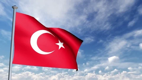 Animation of 3D Flag 스톡 동영상 90017350