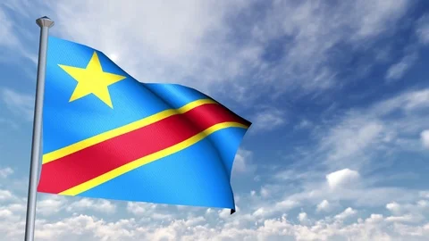 Animation of 3D Flag Stock Footage 90264147